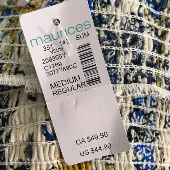 Maurices Womens Medium Floral Bohemian Wide-Leg Pants NEW - Picture 9 of 10